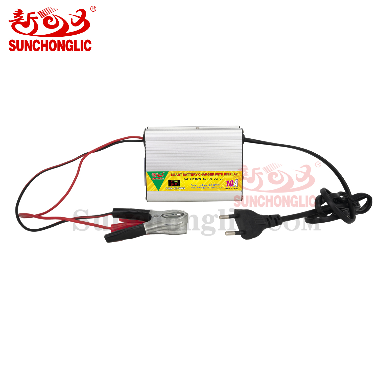 Sunchonglic 12V 10A intelligent battery charger AGM GEL Lead acid battery charger