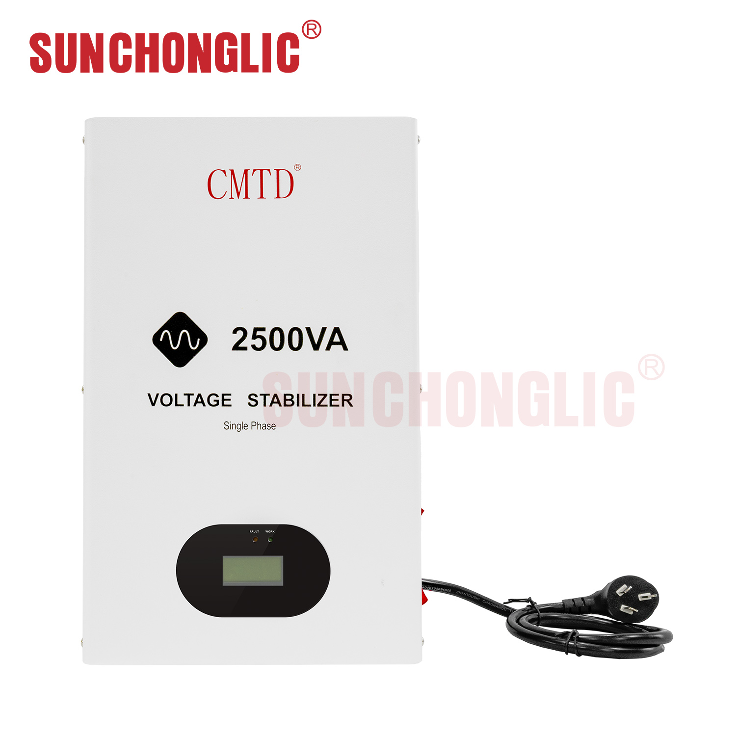 Sunchonglic voltage regulator 220V 230V AC 600W 700W 1000W 2000W 2500W Single-Phase voltage regulator stabilizer