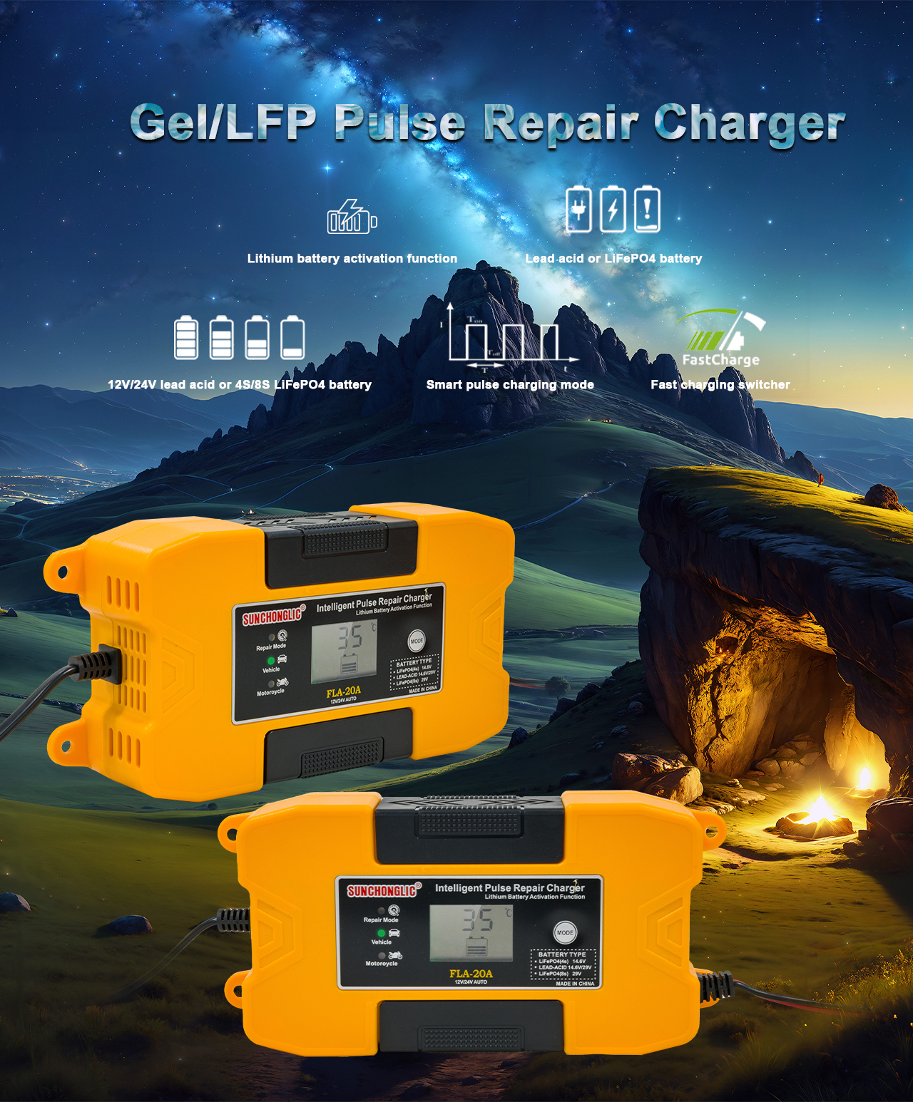 10A 20A LFP battery charger
