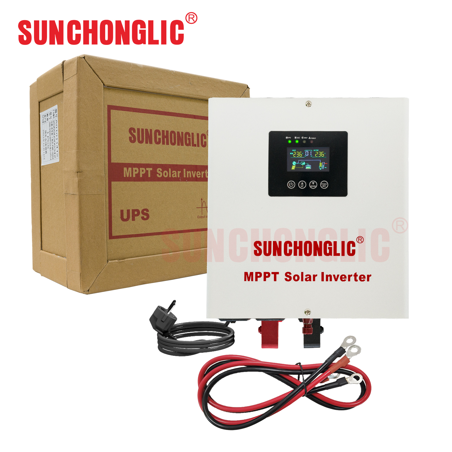 Sunchonglic 12V 1000VA 700W UPS true sine wave pure sine wave mppt solar inverter