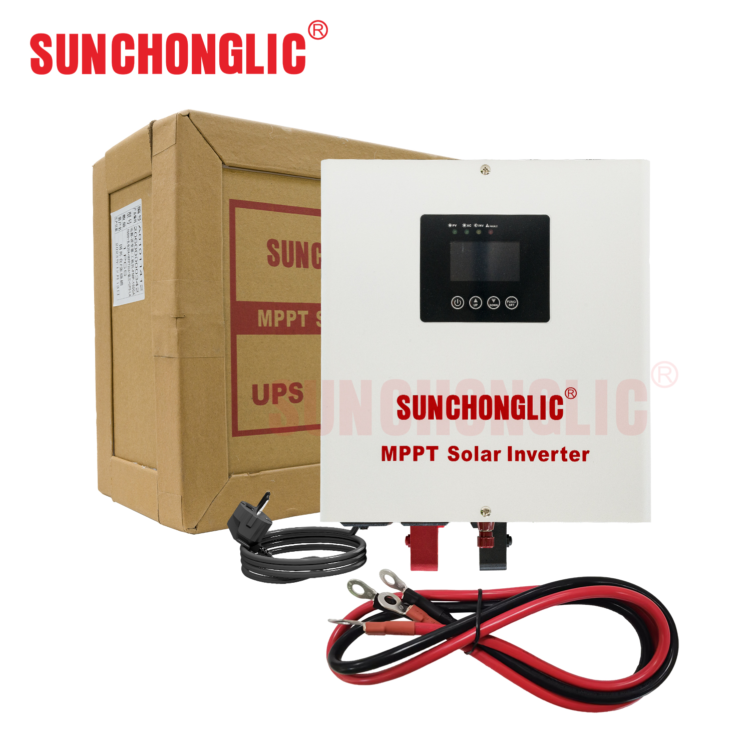 Sunchonglic 12V 1500VA 1050w mppt solar inversor pure sine wave UPS off grid mppt inverter